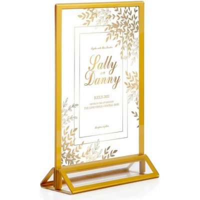 A-Z Reklama CZ Menu stojánek se základnou pro prospekt A5 - Gold – Zboží Dáma
