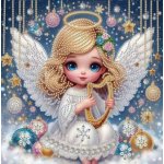 Norimpex Diamantové malování na plátně Vánoční andílek 23 x 30 cm – Zboží Mobilmania