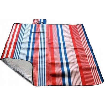 CALTER Pikniková deka DUOS 170x150 cm pruhy modro-červené – Zboží Dáma