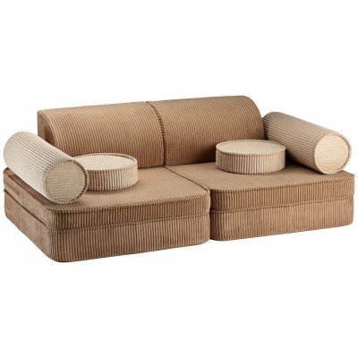 Wigiwama Settee dětská pohovka hnědá 132 cm 46 cm 78 cm – Sleviste.cz