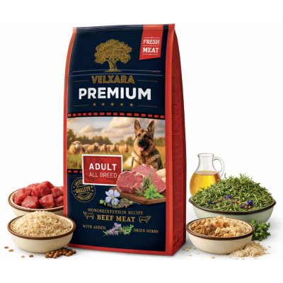 Velxara Premium Dog Adult Monoprotein Beef Meat 12 kg – Zboží Mobilmania