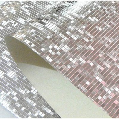 Solution Media Vinylová Tapeta Mozaikový Vzor Barva Stříbrná