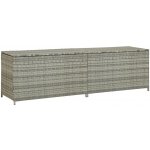vidaXL polyratan 200 x 50 x 60 cm šedý 46476 – Zboží Mobilmania