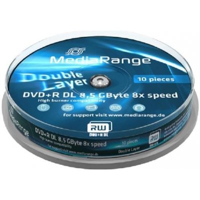 MediaRange DVD+R DL 8.5GB 8x, spindle, 10ks (MR466) – Zbozi.Blesk.cz