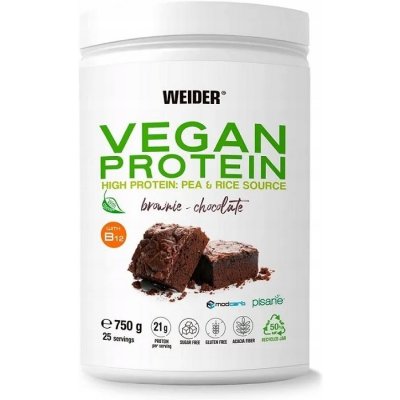 Proteinový kondicionér Vegan Protein Weider prášek 540 g čokoládovo-karamelová příchuť