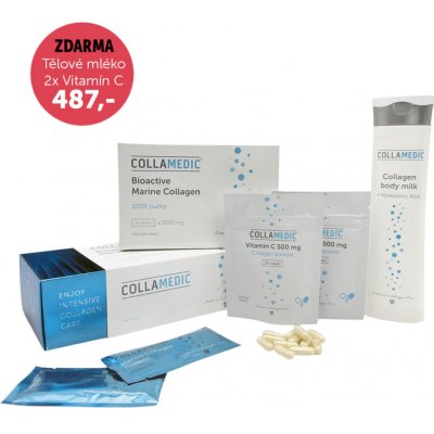 Collamedic set kolagen nápoj 5000 mg 60 sáčků + ZDARMA tělové mléko 300 ml – Hledejceny.cz