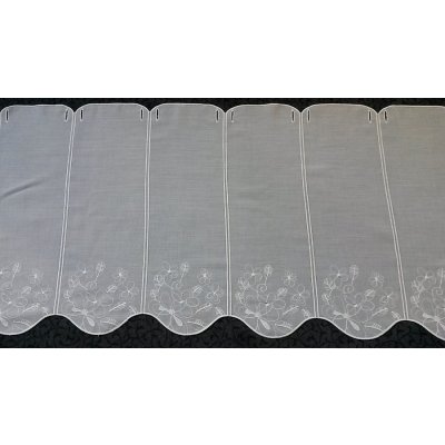 Záclonka na vitrážku 11566 bílá 90 cm – Hledejceny.cz
