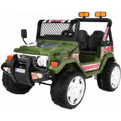 HračkyZaDobréKačky Elektrické autíčko Jeep Raptor EVA kola 2.4GHz K3163 zelená