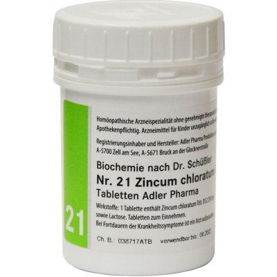 Adler Pharma Schüsslerovy soli Nr. 21 Zincum chloratum D12 400 tablet – Hledejceny.cz