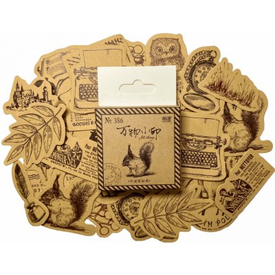 Sada samolepek - Vintage les (46ks) – Zboží Mobilmania