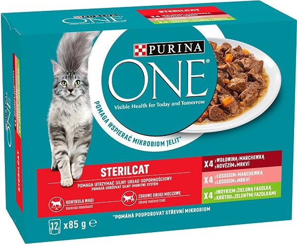 Purina One sterilcat lahodný výběr ve šťávě 12 x 85 g