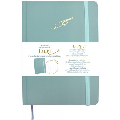 Notes Luxi tečky A5 lamino starorůžová – Zboží Dáma