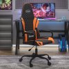 Herní křeslo VidaXL Herní židle černá a oranžová umělá kůže