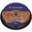 Verbatim DVD+R 4,7GB 16x, Advanced AZO+, cakebox, 10ks (43498)