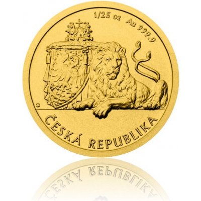 Česká mincovna 2018 Zlatá mince Český lev stand 1/25 oz – Zboží Dáma