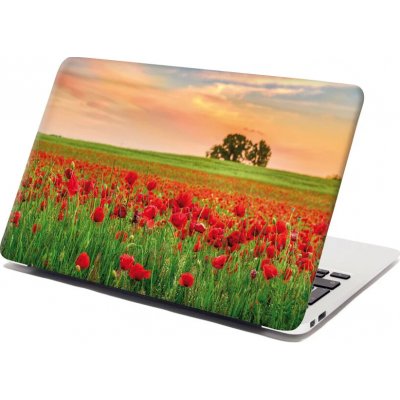 Sablio Samolepka na notebook Pole vlčích máků 2 - 29x20 cm – Zboží Živě