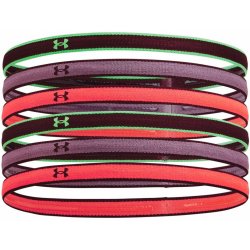 Under Armour MINI Headbands černá(6PK) W červená 1286016-603