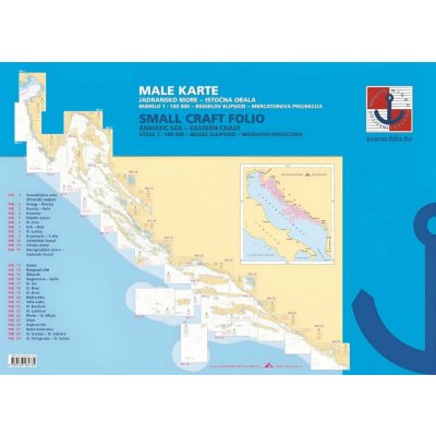 HHI Male Karte Jadransko More - Small Craft Folio Adriatic Sea Eastern Coast