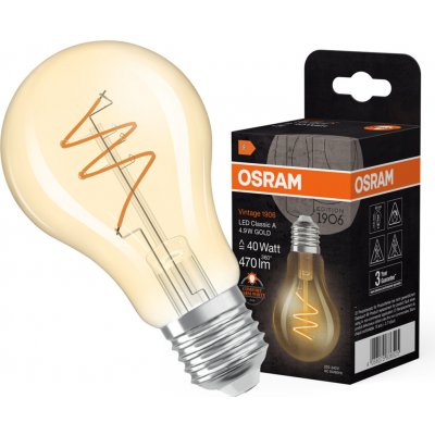 Osram A60 E27 4,9W = 40W 470 lm 2200K teplá bílá CRI90 Vintage 1906 – Hledejceny.cz