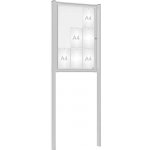 PROCITY Venkovní elegantní vitrína Tradition, 9 x A4, včetně sloupků, elox | Zboží Auto