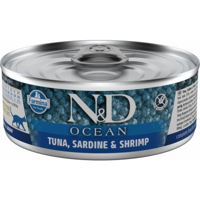 Farmina Pet Foods N&D CAT OCEAN Adult Tuna & Sardine & Shrimps 80 g