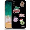 Pouzdro a kryt na mobilní telefon Apple Picasee ULTIMATE CASE Apple iPhone X/XS - Christmas Stickers