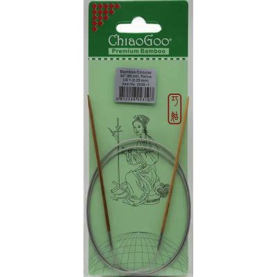 ChiaoGoo Fixní Kruhové Bambusové jehlice 80 cm 2,25mm – Sleviste.cz