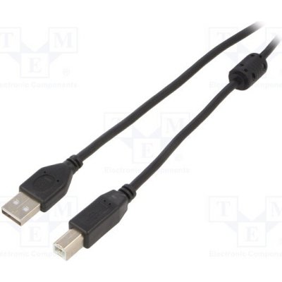 Gembird CCF-USB2-AMBM-15 USB 2.0, USB A vidlice, USB B, vidlice, zlacený, 4,5m, černý – Zbozi.Blesk.cz