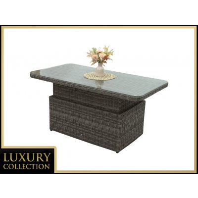 DEOKORK Ratanový stůl výsuvný jídelní/odkládací 150 x 80 cm MALIBU (šedá) – Hledejceny.cz