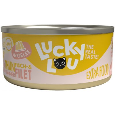 Lucky Lou Extrafood Filet v želé tuňák a kuřecí 18 x 70 g
