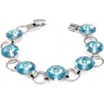 Swarovski Elements Rivoli rhodiovaný modrý 33111.1 Aquamarine modrá světlá azurová nebeská – Sleviste.cz