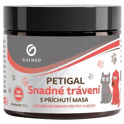 PETIGAL Snadné Trávení s příchutí masa 100 tbl – Hledejceny.cz