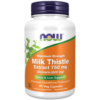 Now Foods Milk Thistle Extract 750 mg Silymarin 600 mg 90 kapslí – Hledejceny.cz
