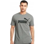 Puma pánské tričko ESS Logo Tee Medium gray Heather – Hledejceny.cz