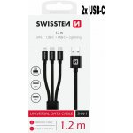 Swissten 72501103 3in1 1,2 m, černý – Zboží Živě