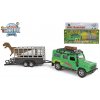 Auta, bagry, technika Mikro trading Land Rover s přívěsem a dinosaurem 28 cm