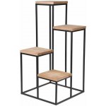 ProGarden STOJAN NA KVĚTINÁČ KASKADA 38x34x34 cm ČERNÁ/HNĚDÁ – Zboží Dáma