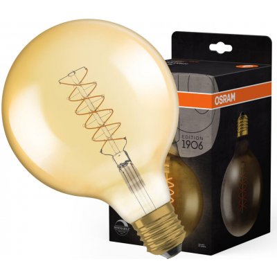 Osram E27 G125 4.8W = 37W 420 lm 2200K teplá bílá vlákno stmívatelné Vintage 1906 – Zboží Mobilmania