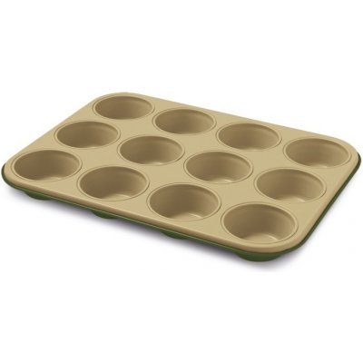 Guardini Plech na 12 muffinů 27 x 35 x 3 cm Barva: zlatá a zelená