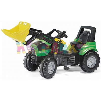 Rolly Toys Šlapací traktor Deutz Agrotron s nakladačem zelený – Zboží Mobilmania