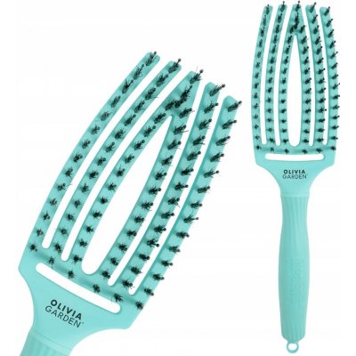 Olivia Garden Fingerbrush Medium Blue Lagoon Profesionální kartáč s kančími štětinami FB1PC-BL – Zboží Dáma
