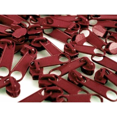 Jezdec ke spirálovým zipům 3 mm - bordo – Hledejceny.cz