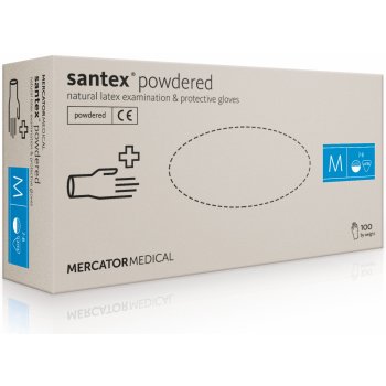 Mercator Medical SANTEX POWDERED Latexové pudrované tělové 100 ks