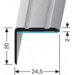 Küberit® Schodový samolepící profil černý 24,5x20mm, 300cm – HobbyKompas.cz