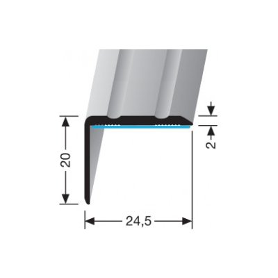 Küberit® Schodový samolepící profil černý 24,5x20mm, 300cm – HobbyKompas.cz