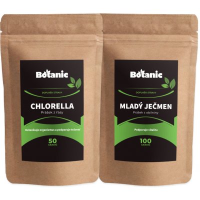 Botanic Chlorella a Mladý ječmen Výhodný balíček 150 g – Hledejceny.cz