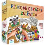 ALBI Pískování Zvířátka kreativní sada pískové obrázky se samolepkami – Zboží Dáma