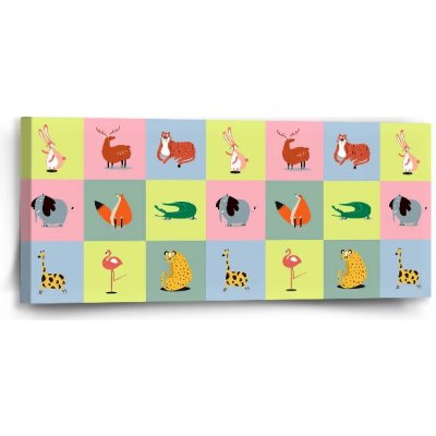 Sablio Obraz Zvířátka ze Zoo - 110x50 cm – Hledejceny.cz