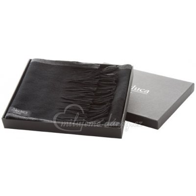 Elegantní černá pánská šála Alexluca – Zboží Dáma