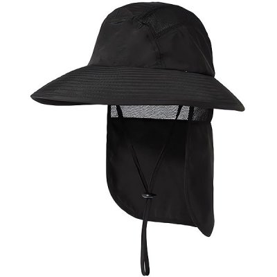Pronett XJ5375 Rybářský klobouk s chráničem na krk černá – Zboží Dáma